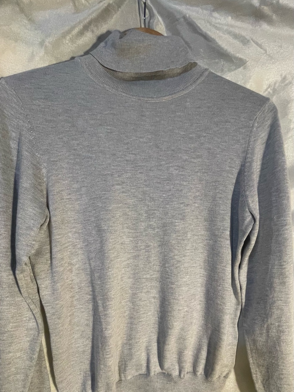 Classic Grey Turtleneck Sweater -